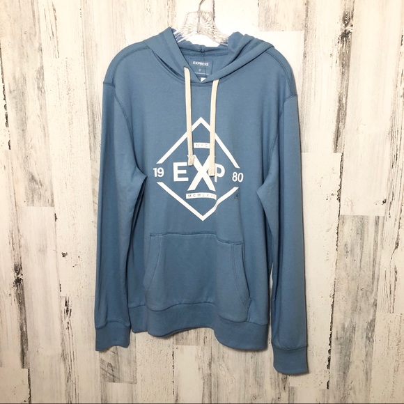 Express Other - Express Blue Pullover Hoodie Size Large NWT